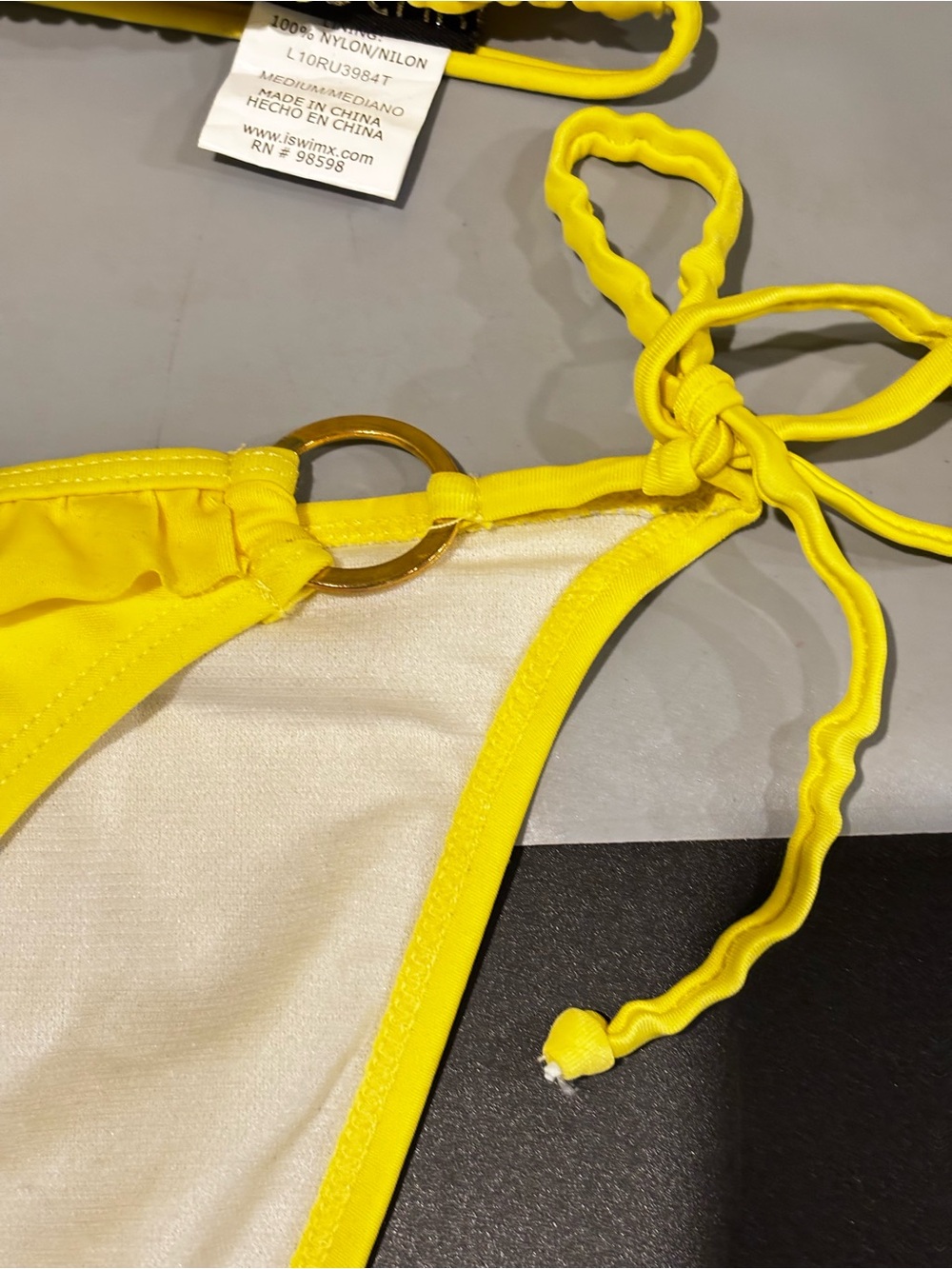 Ingear Yellow Ruffle Triangle Bikini Set - Picture 5 of 10